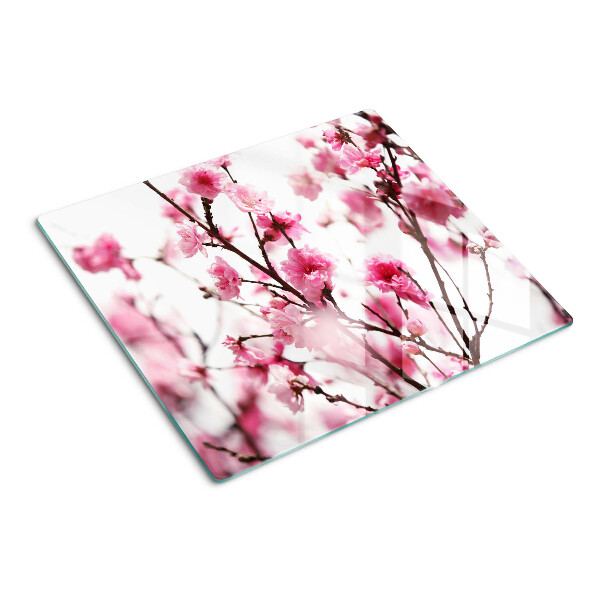 Glas skærebræt Kirsebærblomster i blomst
