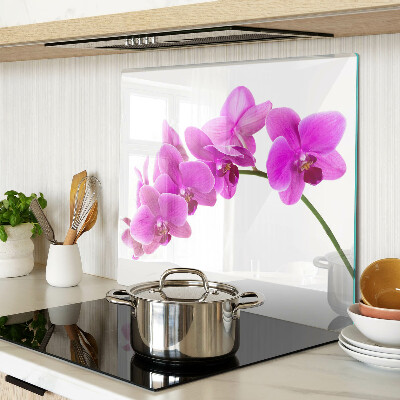 Skærebræt i glas Orkidéblomster i lyserøde nuancer