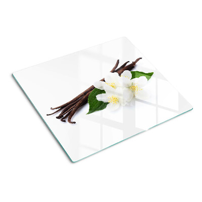 Glas skærebræt Vaniljeblomster og -kapsler