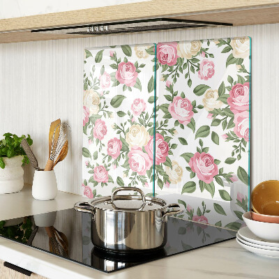 Glas skærebræt Blomstermønster af roser