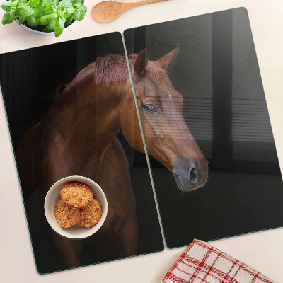 Glas skærebræt Portræt af en hest