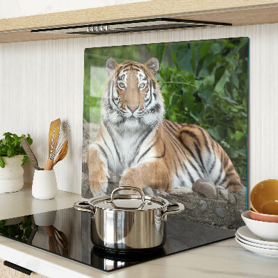 Glas skærebræt Tiger i sit naturlige habitat