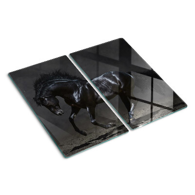 Glas skærebræt Mørk hest på farten