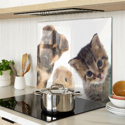 Glas skærebræt Hunde, katte, kaniner