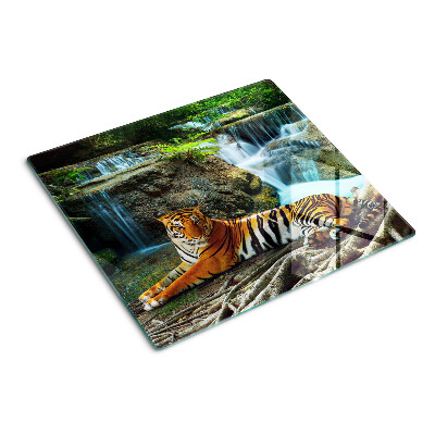 Skærebræt i glas Tiger i sit naturlige habitat