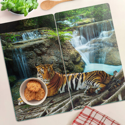 Skærebræt i glas Tiger i sit naturlige habitat