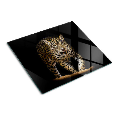 Glas skærebræt Leoparden på farten