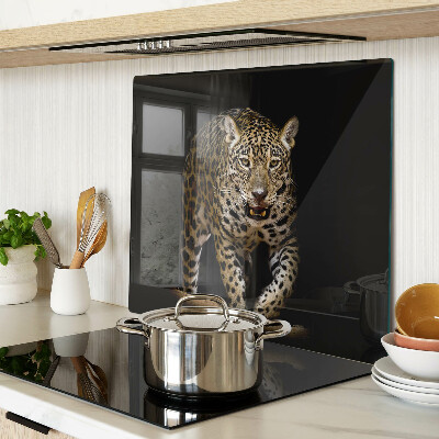 Glas skærebræt Leoparden på farten