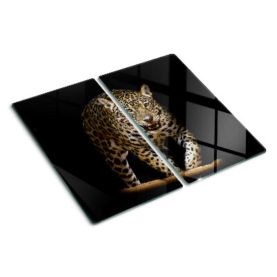 Glas skærebræt Leoparden på farten