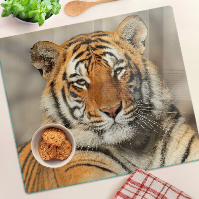 Skærebræt i glas Tiger i naturlige omgivelser