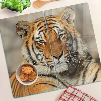 Skærebræt i glas Tiger i naturlige omgivelser