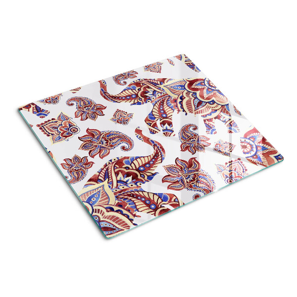 Glas skærebræt Paisley-mønster med blomster