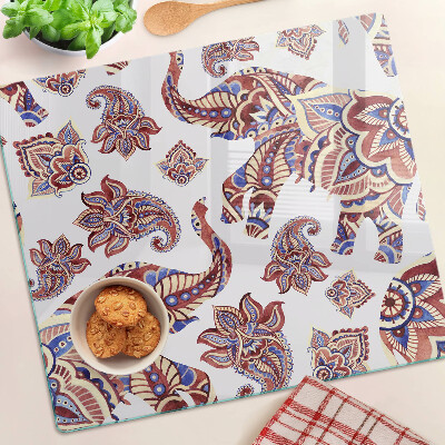 Glas skærebræt Paisley-mønster med blomster
