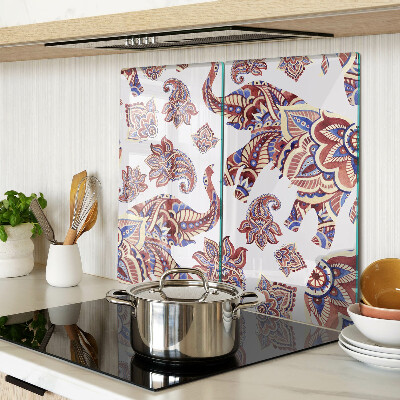 Glas skærebræt Paisley-mønster med blomster