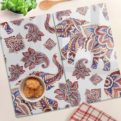 Glas skærebræt Paisley-mønster med blomster