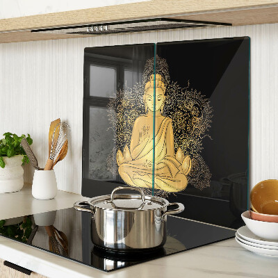 Skærebræt i glas Buddha i meditation