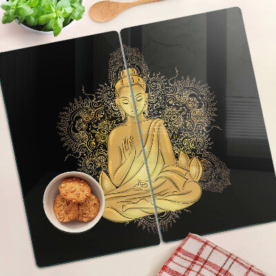 Skærebræt i glas Buddha i meditation