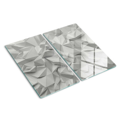 Glas skærebræt Abstrakt 3D-mønster i grå nuancer