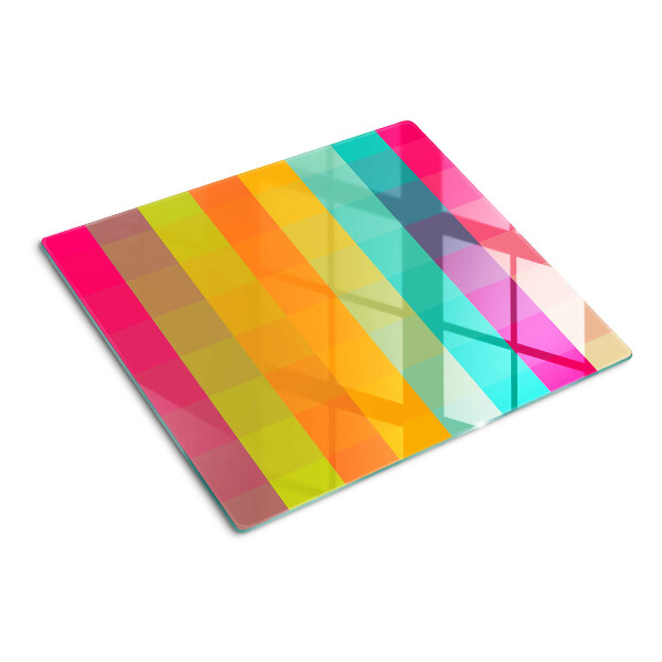 Glas skærebræt Farverig geometri med gradient