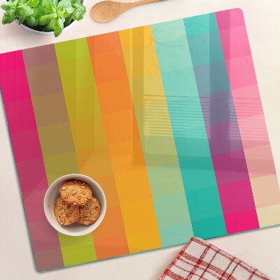 Glas skærebræt Farverig geometri med gradient