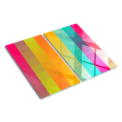 Glas skærebræt Farverig geometri med gradient
