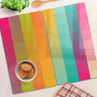 Glas skærebræt Farverig geometri med gradient