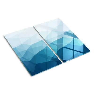 Glas skærebræt Blå trekantgradient