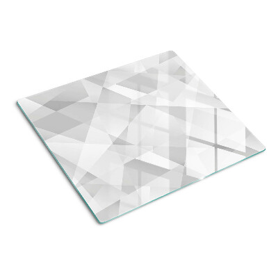Skærebræt i glas Geometri i grå nuancer