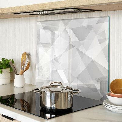 Skærebræt i glas Geometri i grå nuancer