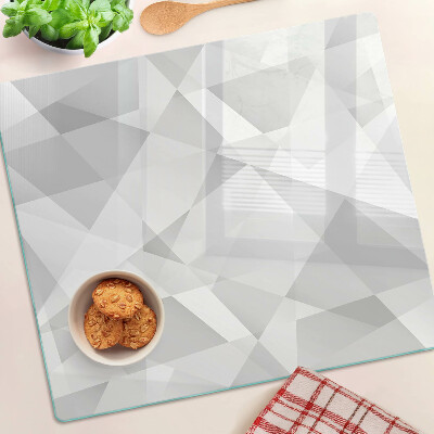 Skærebræt i glas Geometri i grå nuancer