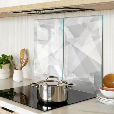 Skærebræt i glas Geometri i grå nuancer