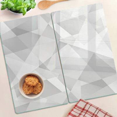 Skærebræt i glas Geometri i grå nuancer