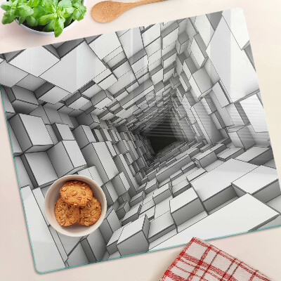 Skærebræt i glas 3D-kubelabyrint