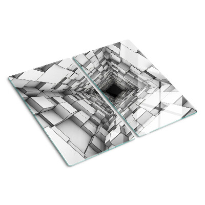 Skærebræt i glas 3D-kubelabyrint
