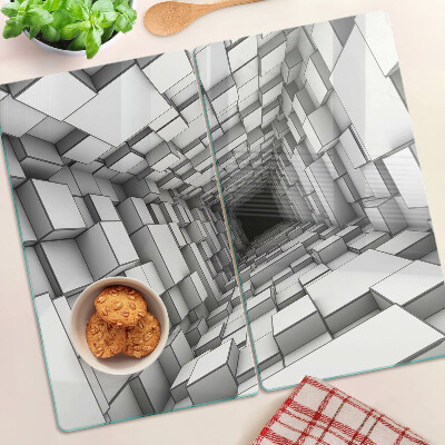 Skærebræt i glas 3D-kubelabyrint