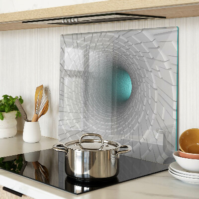 Glas skærebræt 3D-tunnel med dybdeeffekt