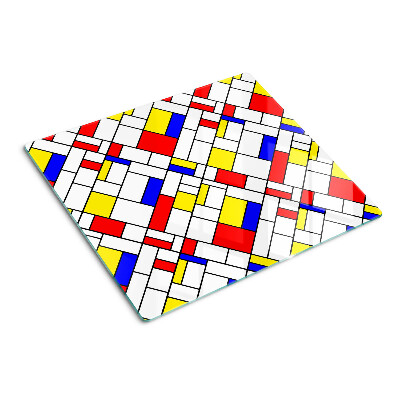 Glas skærebræt Geometri i Mondrians stil