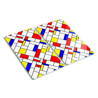 Glas skærebræt Geometri i Mondrians stil