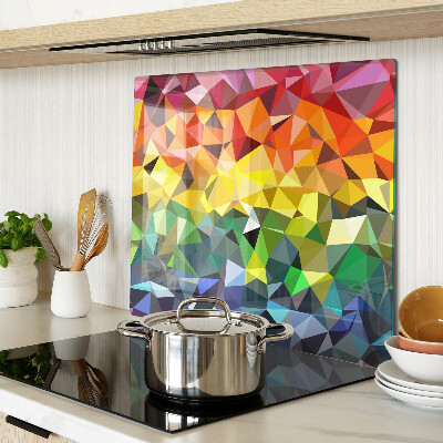 Skærebræt i glas Farverig trekantmosaik