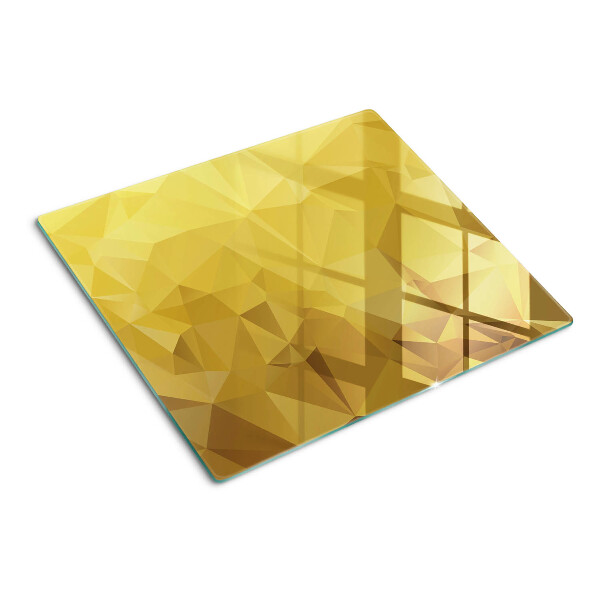 Skærebræt i glas Geometri i nuancer af guld