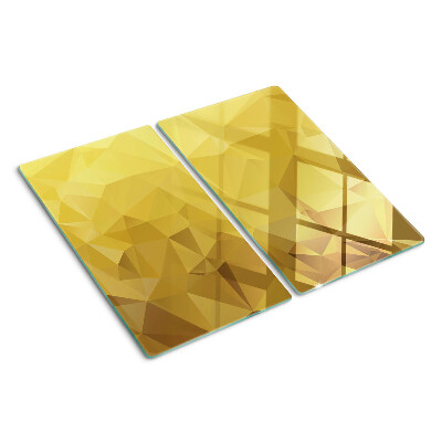 Skærebræt i glas Geometri i nuancer af guld