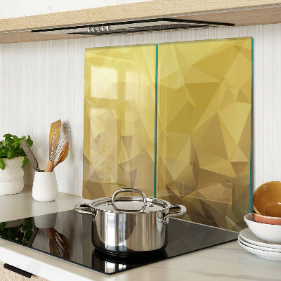 Skærebræt i glas Geometri i nuancer af guld
