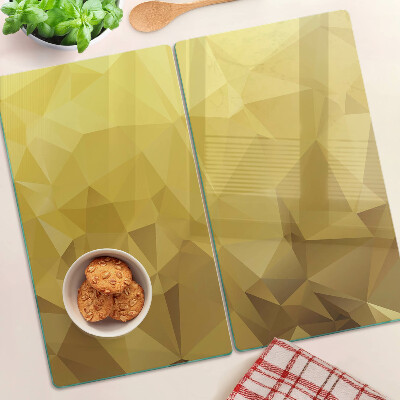 Skærebræt i glas Geometri i nuancer af guld