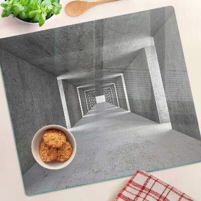 Glas skærebræt Arkitektonisk tunnel i grå nuancer