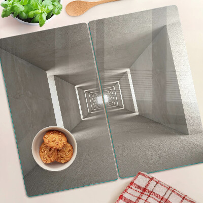 Skærebræt i glas Geometrisk interiør med dybdeeffekt