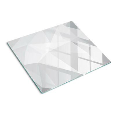 Glas skærebræt Geometriske former i grå nuancer