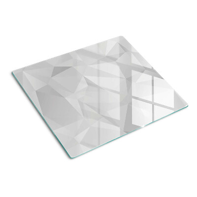 Skærebræt i glas Geometri i grå nuancer
