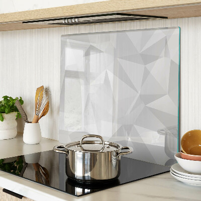 Skærebræt i glas Geometri i grå nuancer