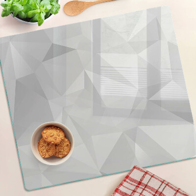 Skærebræt i glas Geometri i grå nuancer