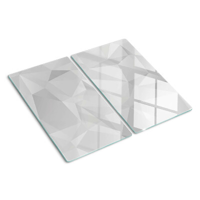 Skærebræt i glas Geometri i grå nuancer
